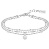 Thumbnail Image 1 of BOSS Iris Stainless Steel 7 Inch & Crystal Layered Chain Bracelet