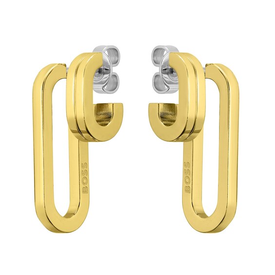 Women's Boss Hailey ' Gold Tone Loop Hoop Earrings