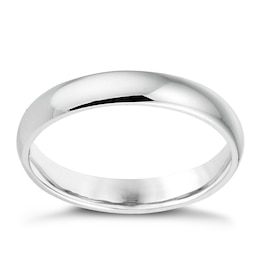 White Gold Plain Wedding Bands