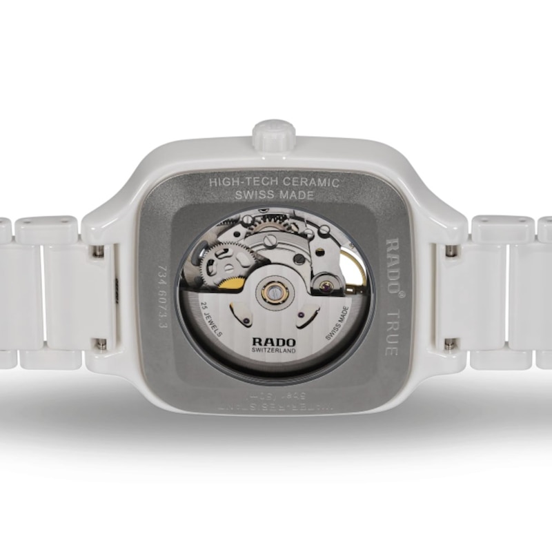 Rado True Square Automatic Open Heart Ceramic Watch