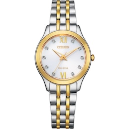 Citizen Silhouette Diamond Ladies' Two-Tone Bracelet Watch