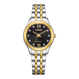 Citizen Silhouette Diamond Ladies' Two Tone Bracelet Watch