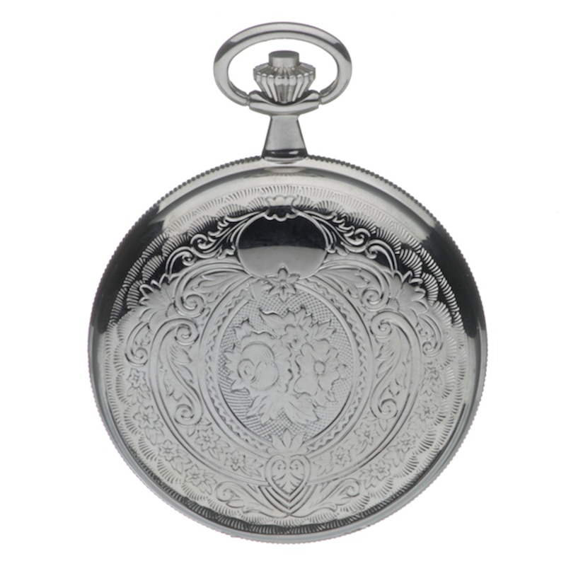 Jean Pierre Men's Skeleton Full Hunter Pocket Watch