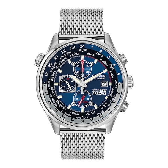 Men's Citizen Eco-Drive Red Arrows Stainless Steel Bracelet Watch