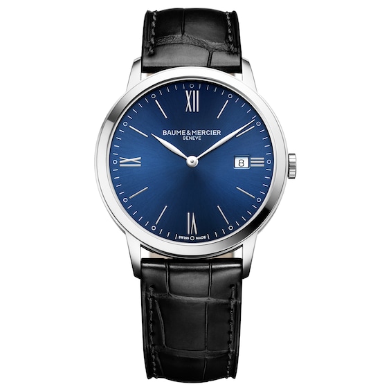 Baume & Mercier My Classima Men’s Black Leather Strap Watch