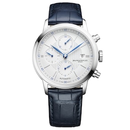 Baume & Mercier Classima Men's Blue Leather Strap Watch