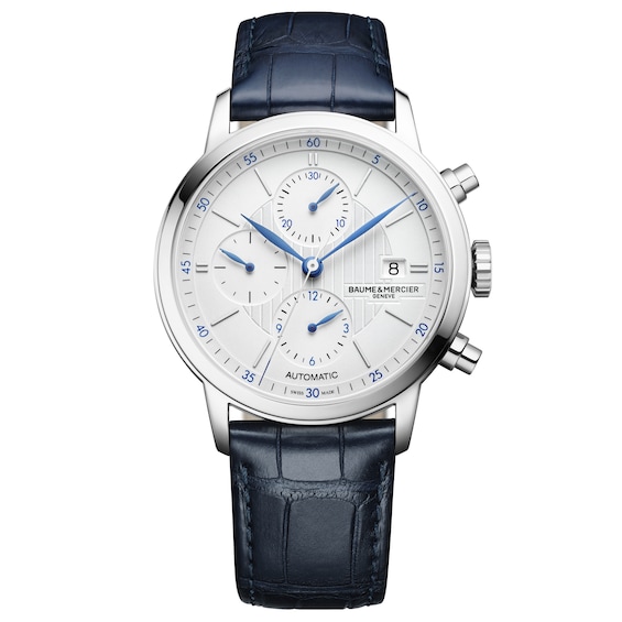 Baume & Mercier Classima Men’s Blue Leather Strap Watch