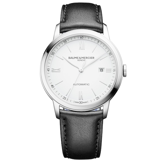 Baume & Mercier Classima Men’s Black Leather Strap Watch