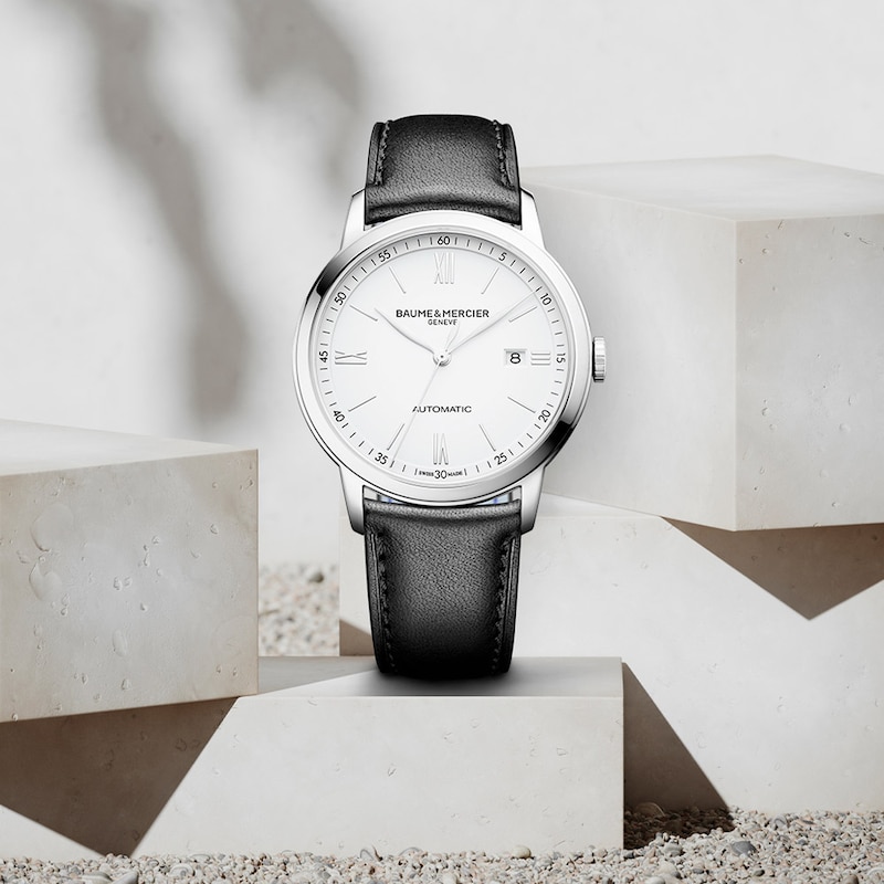 Baume & Mercier Classima Men's Black Leather Strap Watch