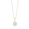 Thumbnail Image 1 of 18ct Gold 0.50ct Total Diamond Daisy Cluster Pendant