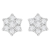 Thumbnail Image 1 of 18ct Gold 0.50ct Total Diamond Daisy Cluster Stud Earrings