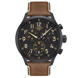 Tissot Chrono XL Men's Brown Leather Strap Watch