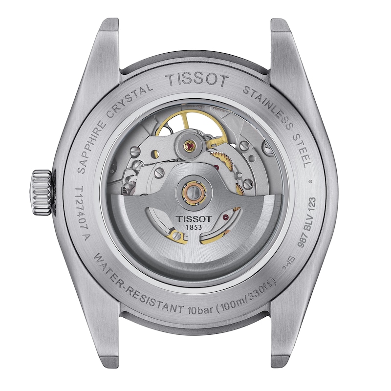 Tissot Gentleman Powermatic Open Heart Steel Watch