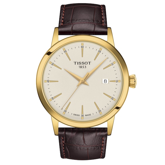 Tissot Classic Dream Men’s Brown Leather Strap Watch