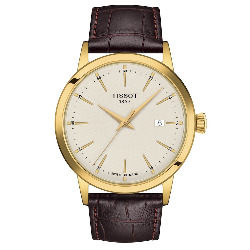 Tissot Classic Dream 42mm Men's Brown Leather Strap Watch