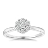 Thumbnail Image 1 of Platinum 0.35ct  Diamond Flower Cluster Ring