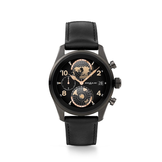 Montblanc Summit 3 Black Leather Strap Smartwatch