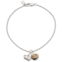 Lauren Ralph Lauren Sterling Silver Crown Charm Bracelet