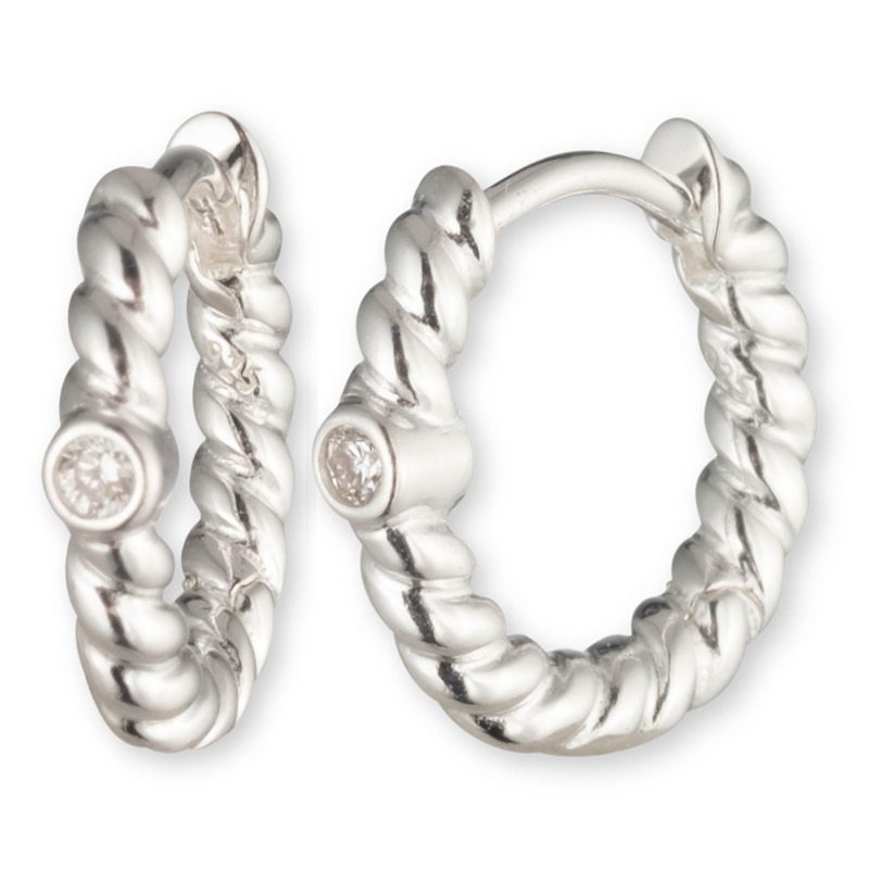 Lauren Ralph Lauren 925 Sterling Silver & Diamond Earrings