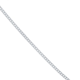 9ct White Gold 20 Inch Adjustable Dainty Curb Chain