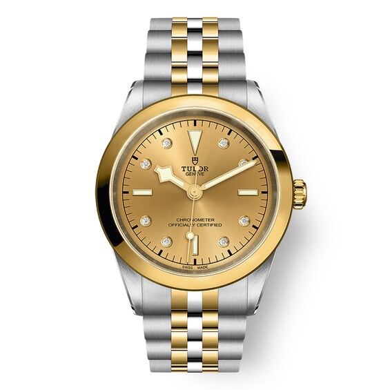 Tudor Black Bay 41 S and G Diamond Two Tone Bracelet Watch