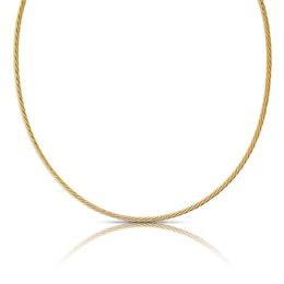 9ct Yellow Gold Adjustable 18+2 Inch Twisted Necklace