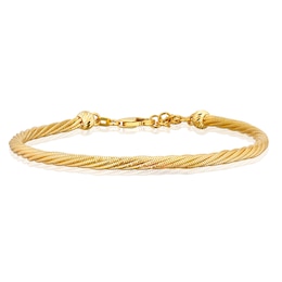 9ct Yellow Gold Adjustable 7.5'' Twisted Bracelet