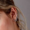 Thumbnail Image 1 of Lucy Quartermaine Art Deco Silver Stud & Chain Ear Cuff