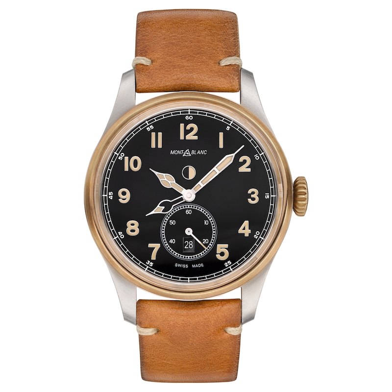 Main Image 1 of Montblanc 1858 Automatic Men's Tan Leather Strap Watch