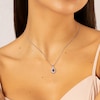 Thumbnail Image 2 of 9ct White Gold Sapphire & Diamond Earring & Pendant Set