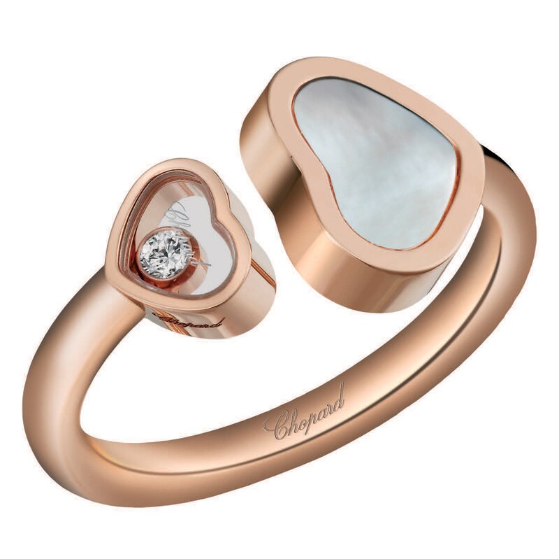 Main Image 1 of Chopard Happy Hearts 18ct Rose Gold Open Ring