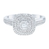 Thumbnail Image 1 of 9ct White Gold 0.20ct Total Diamond Cushion Set Cluster Ring