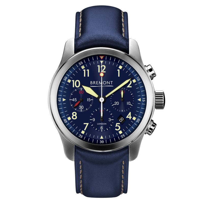 Bremont Alt1-P2 Pilot Men's Blue Leather Strap Watch