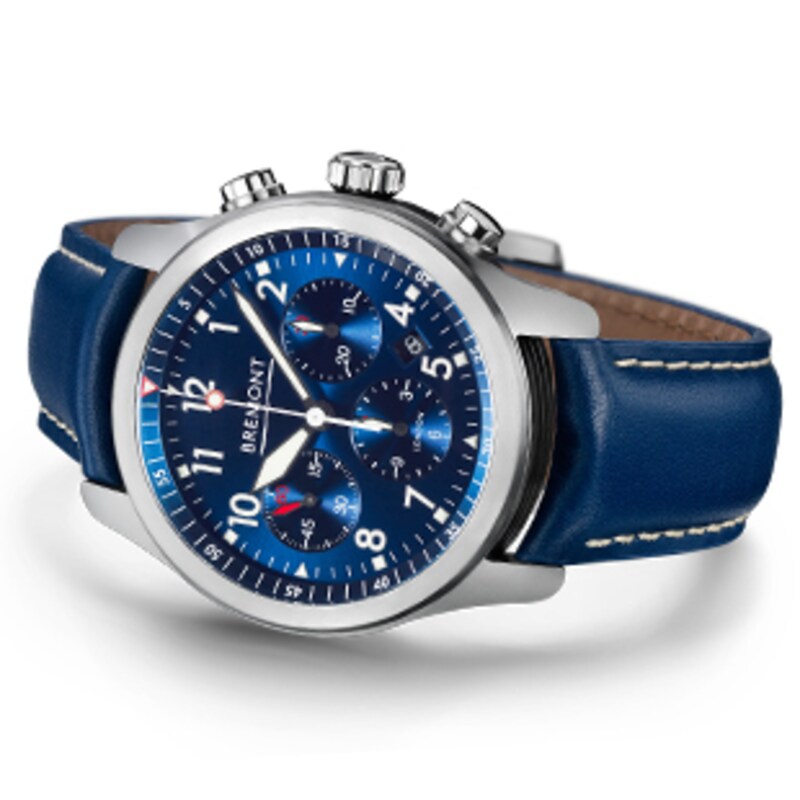 Bremont Alt1-P2 Pilot Men's Blue Leather Strap Watch