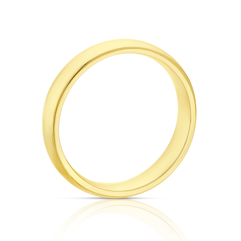 18ct Yellow Gold 4mm Super Heavyweight Court Ring