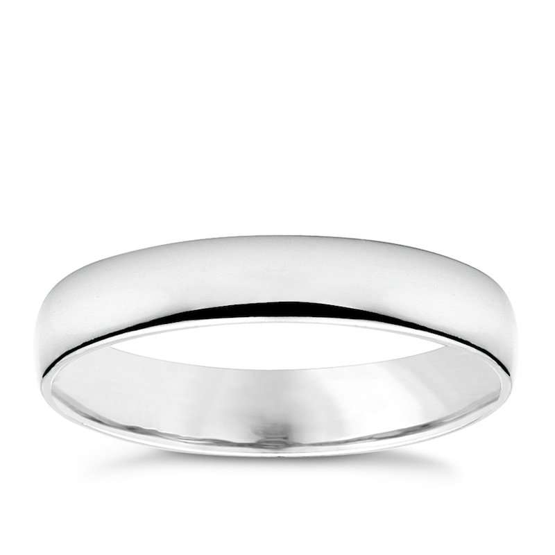 Platinum 4mm Extra Heavyweight Court Ring