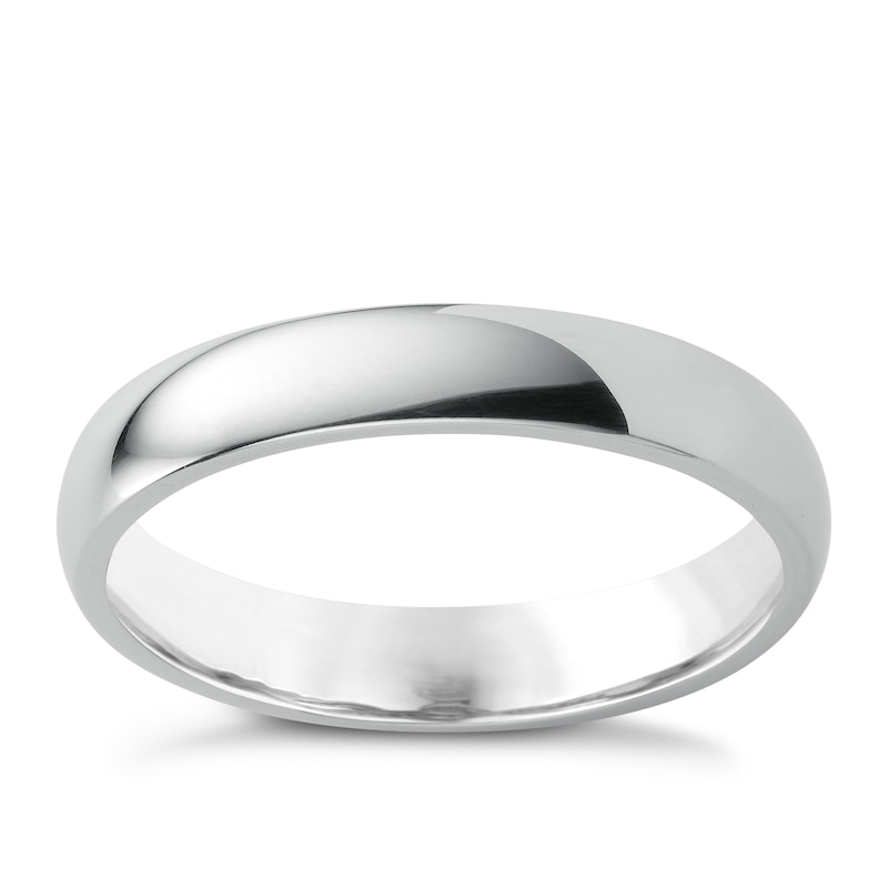 Platinum 4mm Super Heavyweight Court Ring