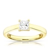 Thumbnail Image 0 of 18ct Yellow 0.50ct Diamond Princess Cut Solitaire Ring