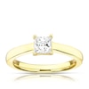 Thumbnail Image 0 of 18ct Yellow 0.50ct Diamond Princess Cut Solitaire Ring