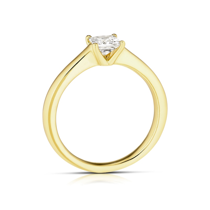 18ct Yellow Gold 0.75ct Diamond Princess Cut Solitaire Ring