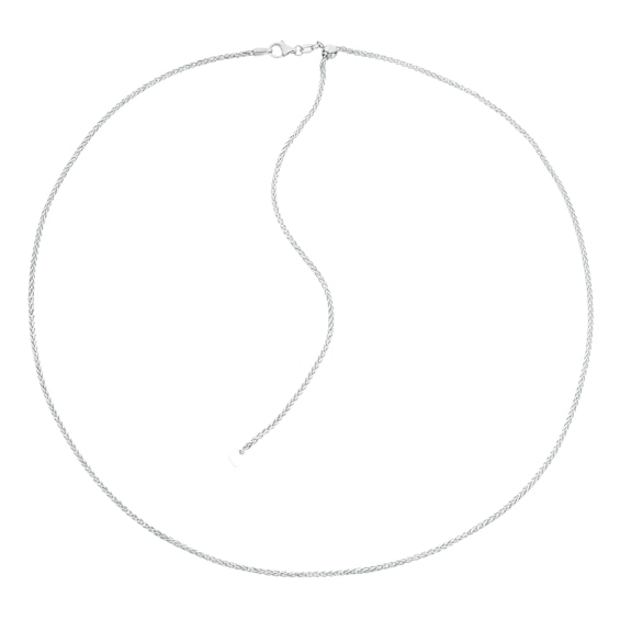 Sterling Silver 19.75 Adjustable Necklace Spiga Chain