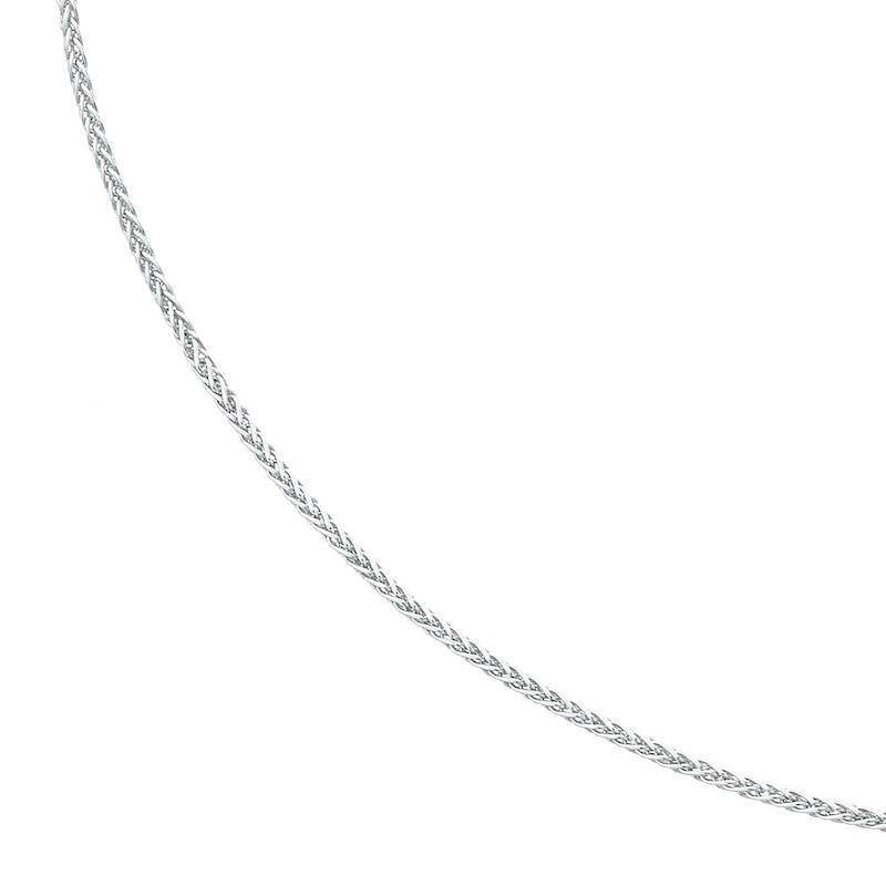 Silver 19.75 Inch Adjustable Necklace Spiga Chain