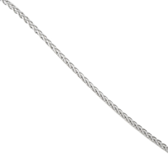 9ct White Gold Adjustable Spiga Chain