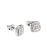 Thumbnail Image 1 of 9ct White Gold 0.10ct Total Diamond Cluster Stud Earrings