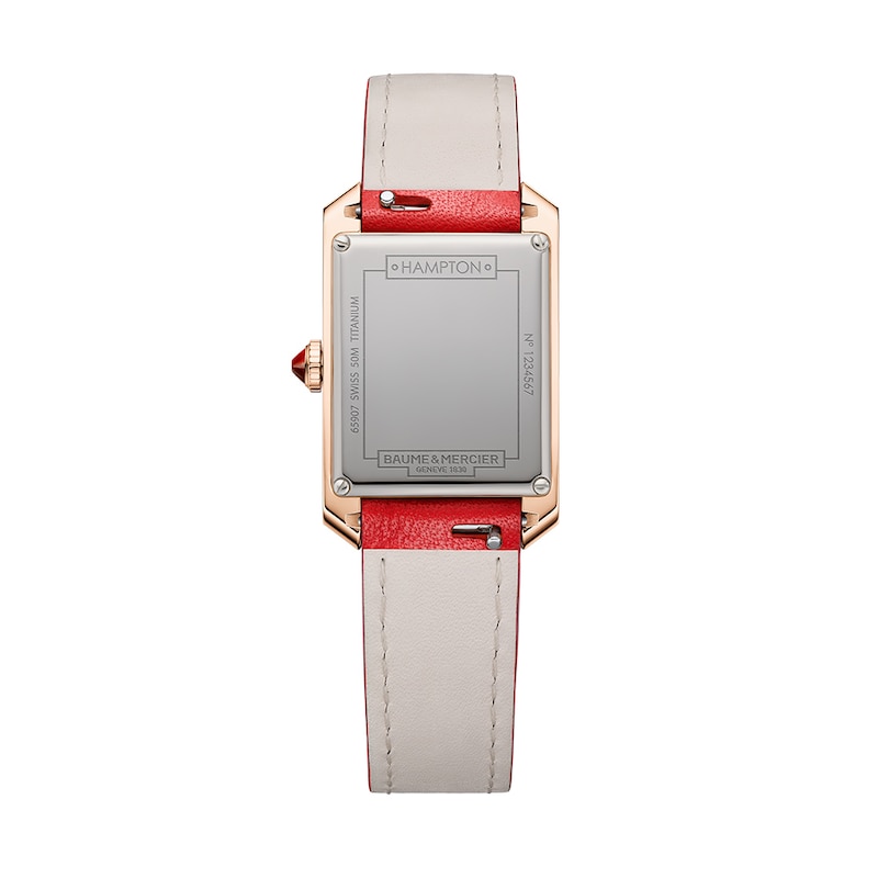 Baume & Mercier Hampton Ladies' Red Leather Strap Watch