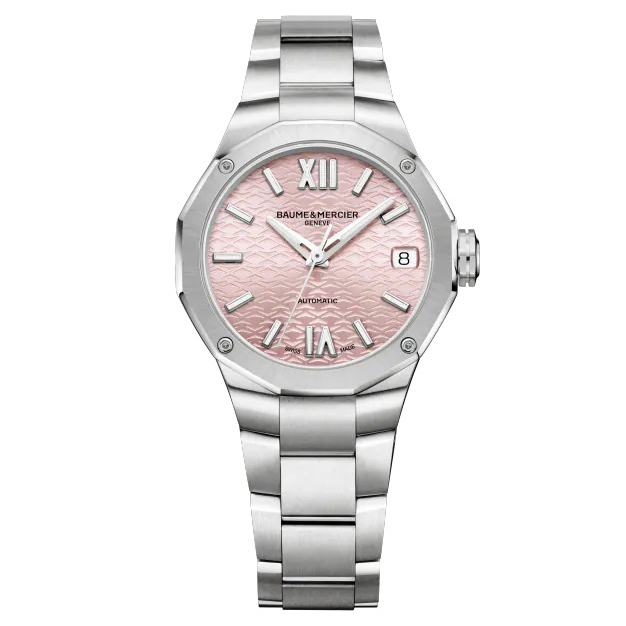 Baume & Mercier Riviera Ladies' Pink Dial & Stainless Steel Watch