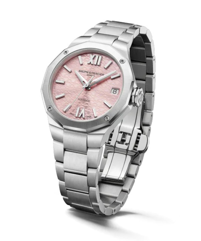 Baume & Mercier Riviera Ladies' Pink Dial & Stainless Steel Watch