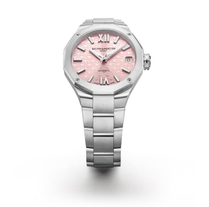 Baume & Mercier Riviera Ladies' Pink Dial & Stainless Steel Watch