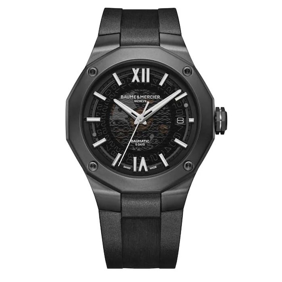 Baume & Mercier Riviera Men’s Black Stainless Steel Watch