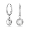 Thumbnail Image 0 of Swarovski Constella Rhodium Plated Halo Drop Earrings